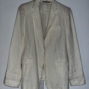 Vintage Linen Cream Blazer